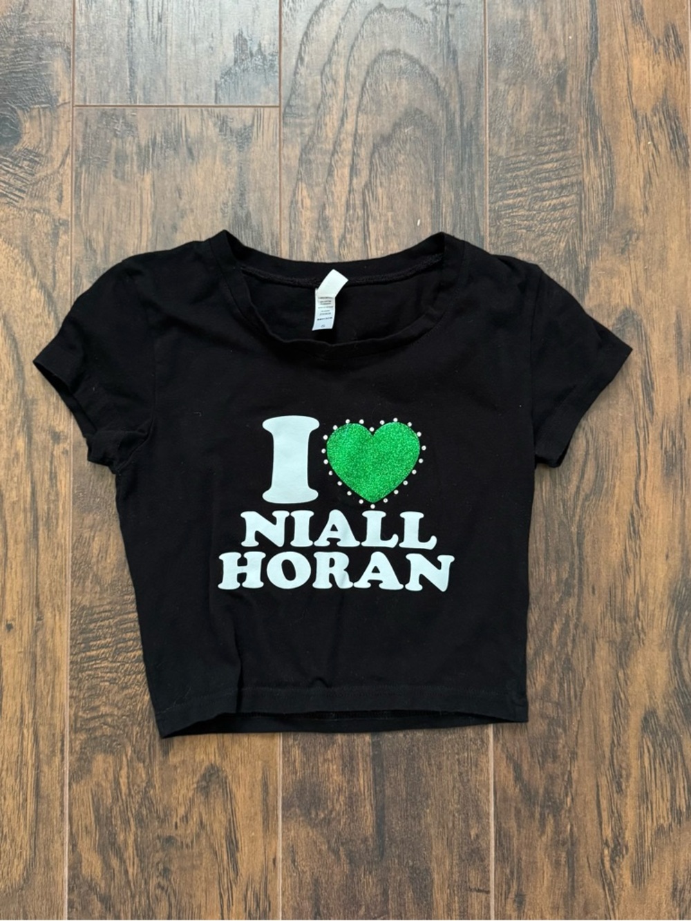 Rosio Size Small Black Niall Horan Crop Top Novelty Tee